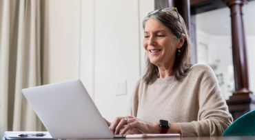 woman working on a laptop